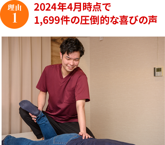 理由1:2024年4月時点で1,699件の圧倒的な喜びの声